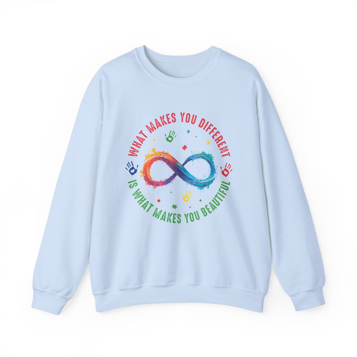 What Makes You Different Makes You Beautiful Sweatshirt | Neurodiversity Acceptance Crewneck