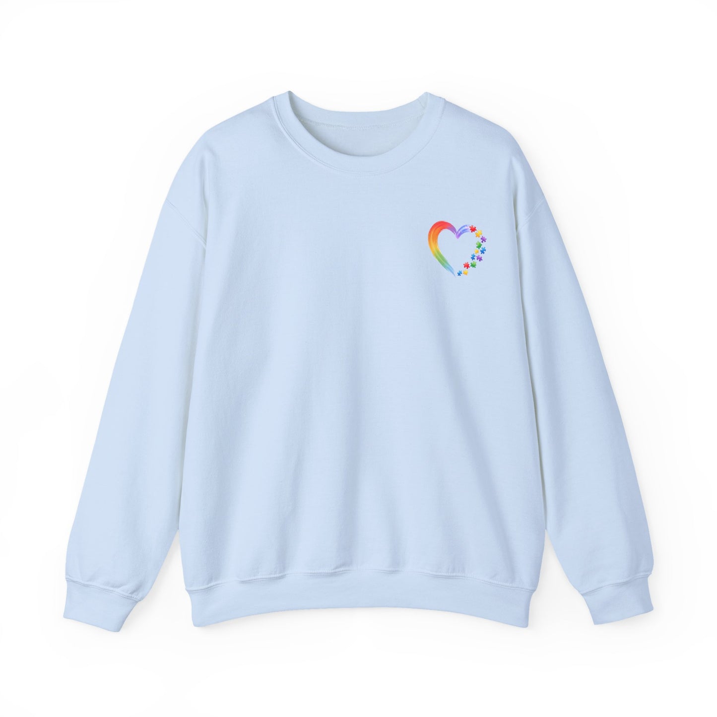 Autism Awareness Heart Sweatshirt | Neurodiversity Support Crewneck