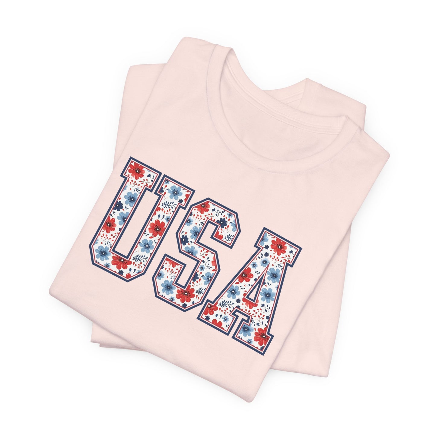 Floral USA Vintage Americana T-Shirt