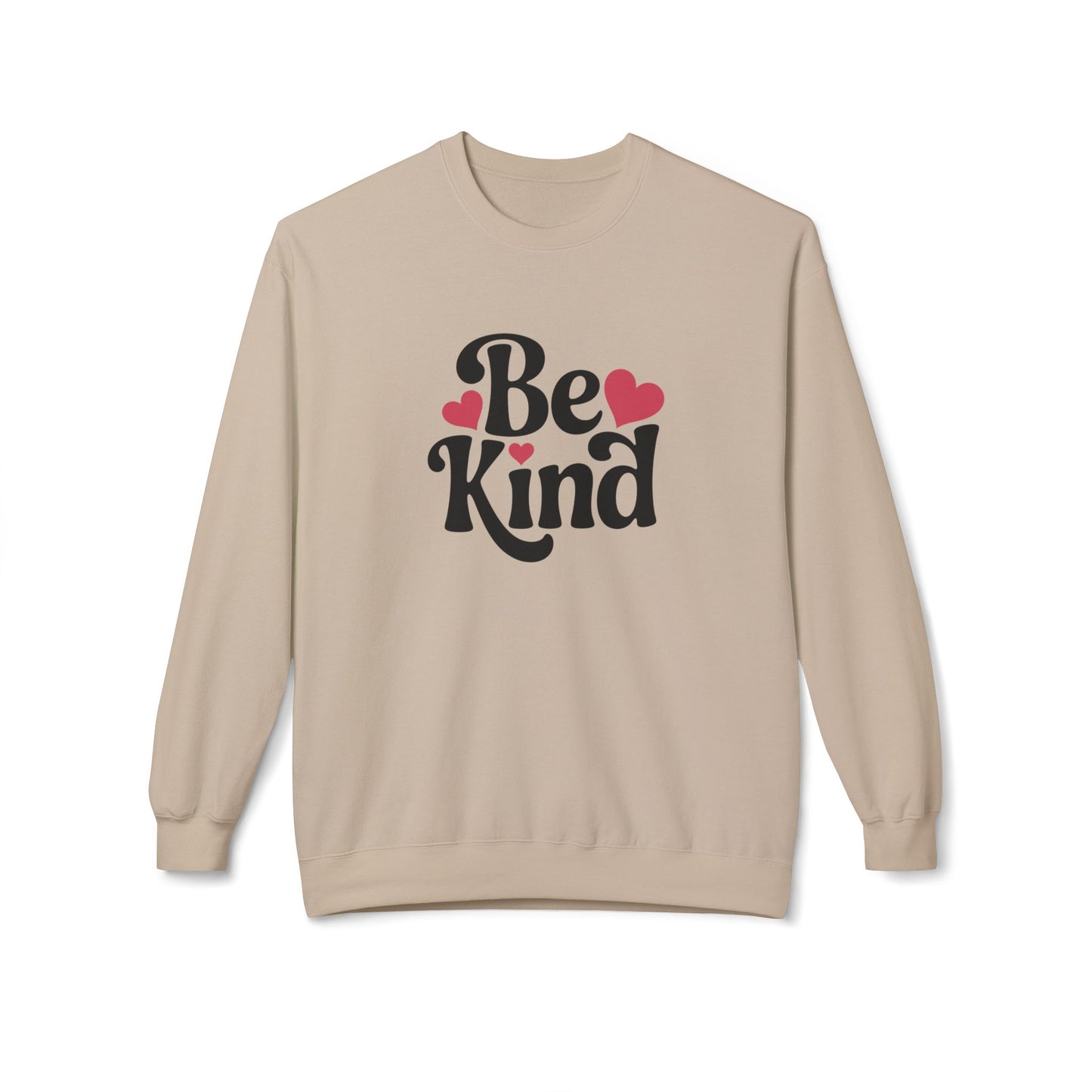 Be Kind Hearts Sweatshirt – Retro Graphic Crewneck Pullover | Positive Message Kindness Gift