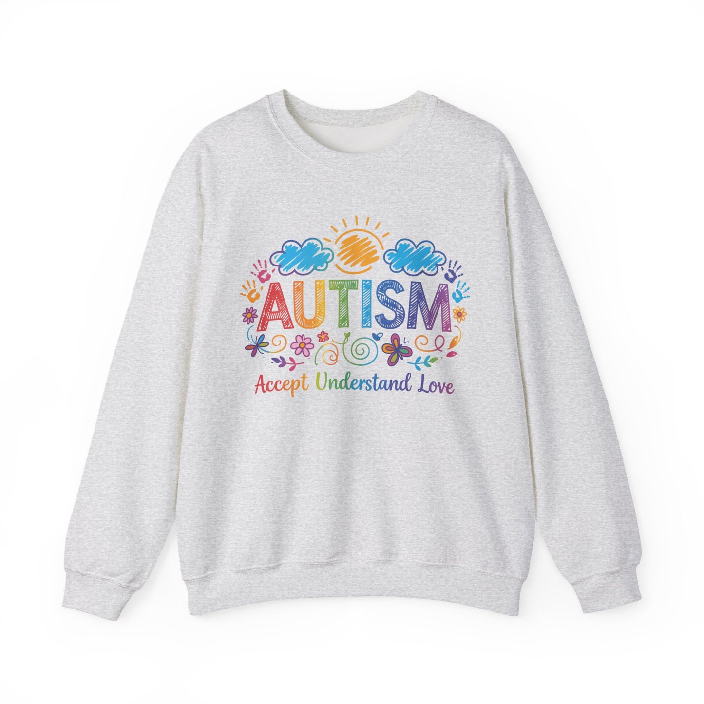 Autism Accept Understand Love Sweatshirt | Autism Awareness & Acceptance Crewneck