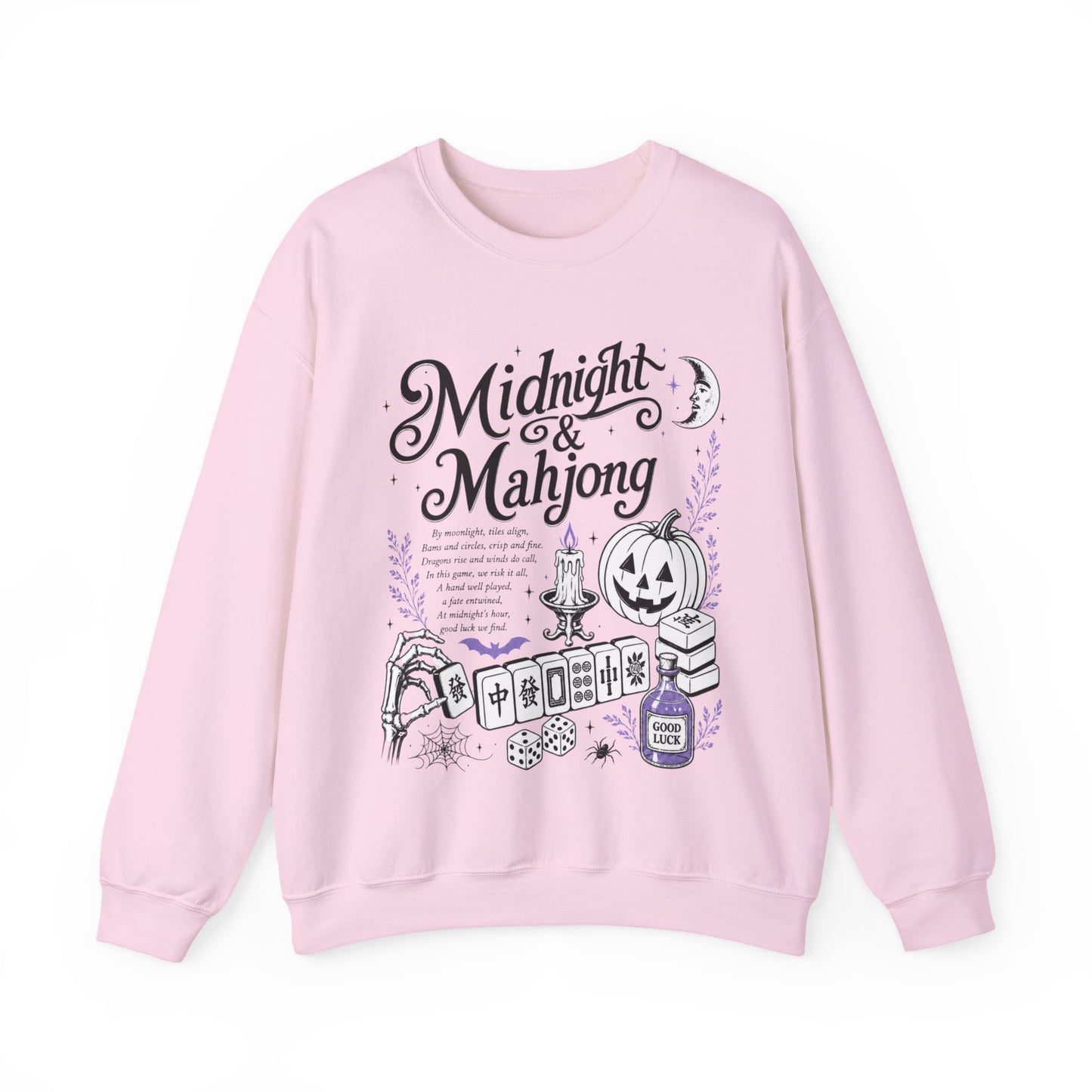 Midnight & Mahjong Sweatshirt | Halloween Mahjong Sweatshirt
