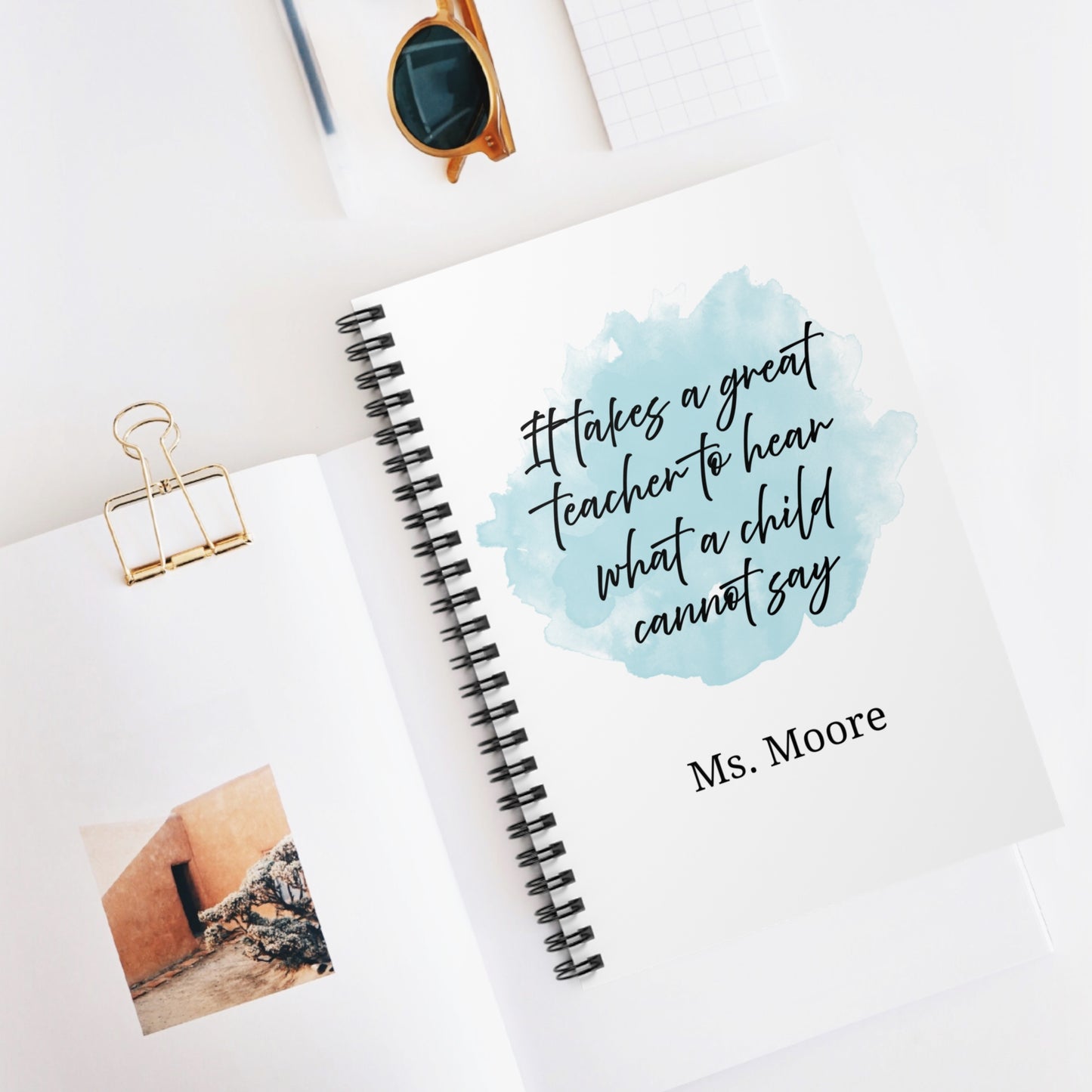 "It Takes a Great Teacher" | Custom Spiral Notebook