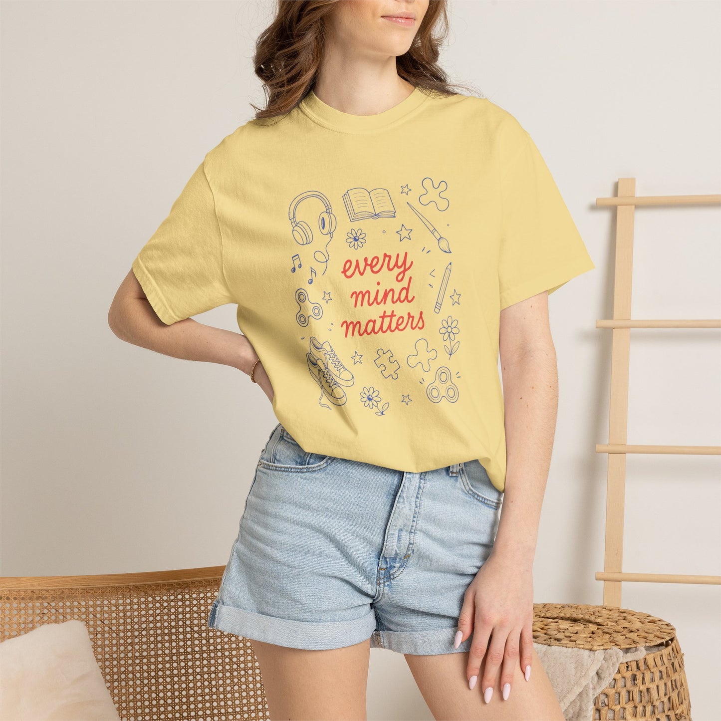 Every Mind Matters Comfort Colors T-Shirt | Neurodiversity & Inclusion Shirt