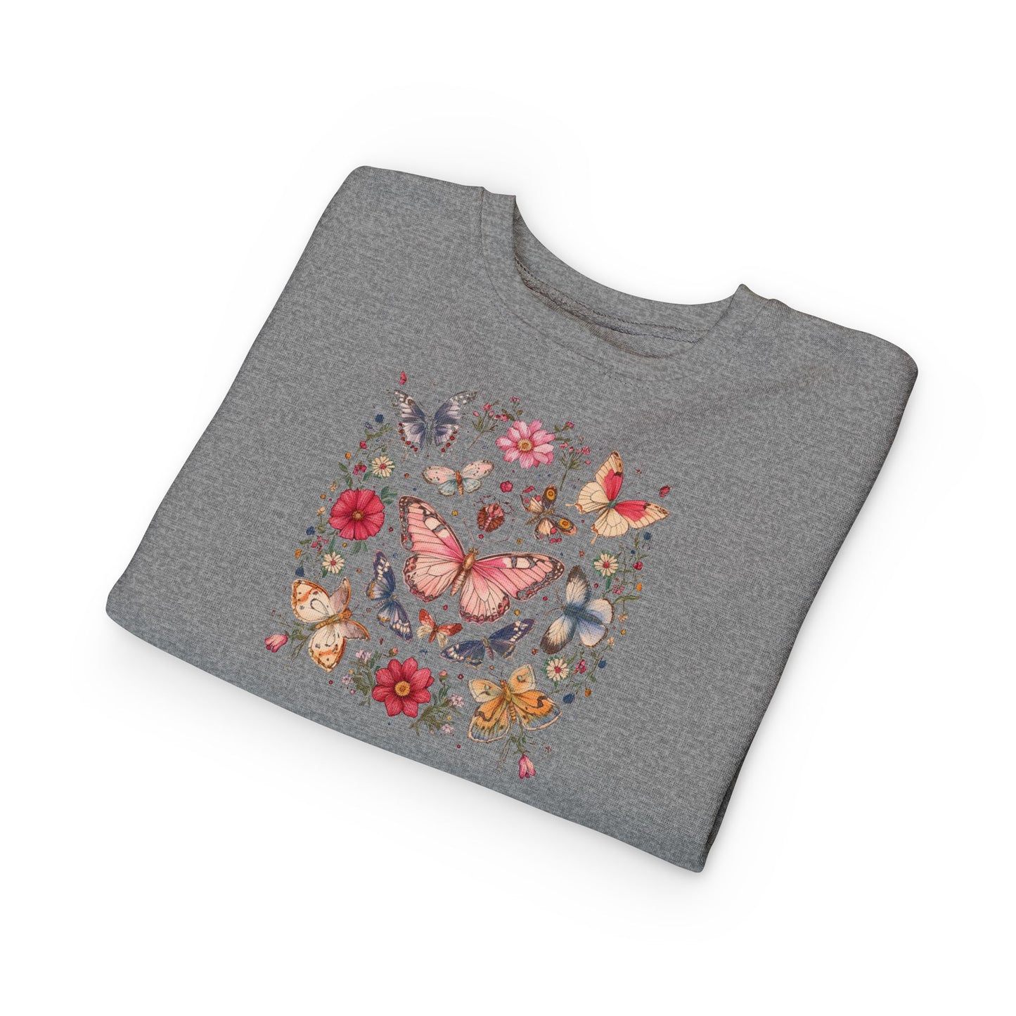 Boho Bloom Butterfly Toddler Sweatshirt