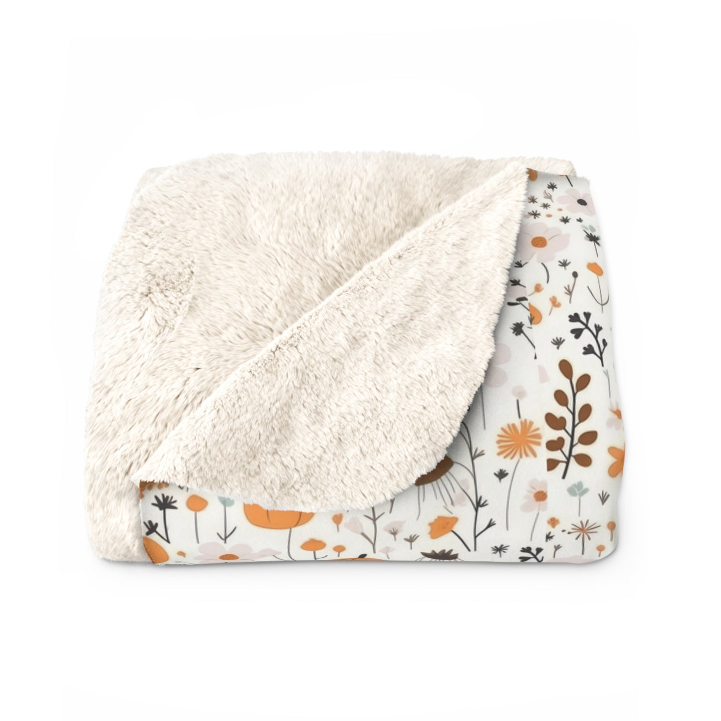 Autumn Blooms Sherpa Fleece Blanket