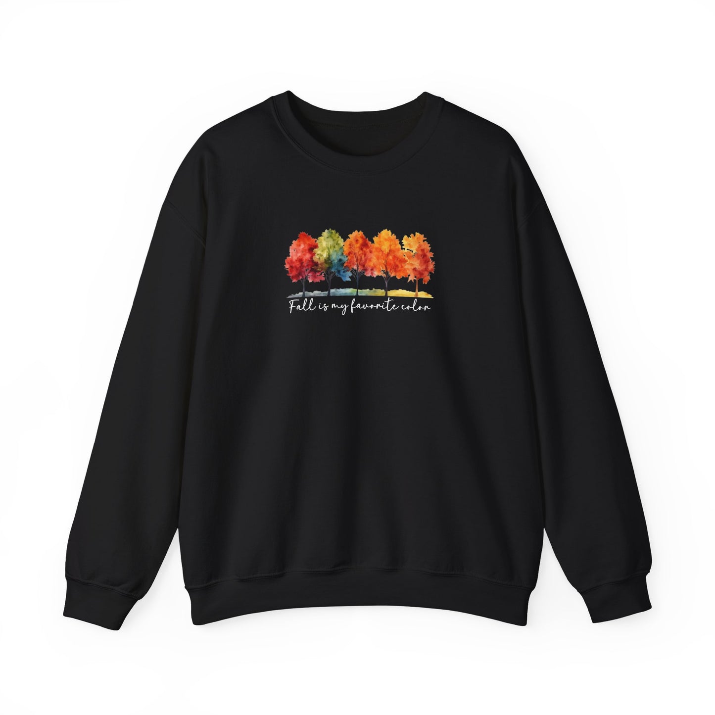 Fall Is My Favorite Color Sweatshirt | Watercolor Trees Crewneck