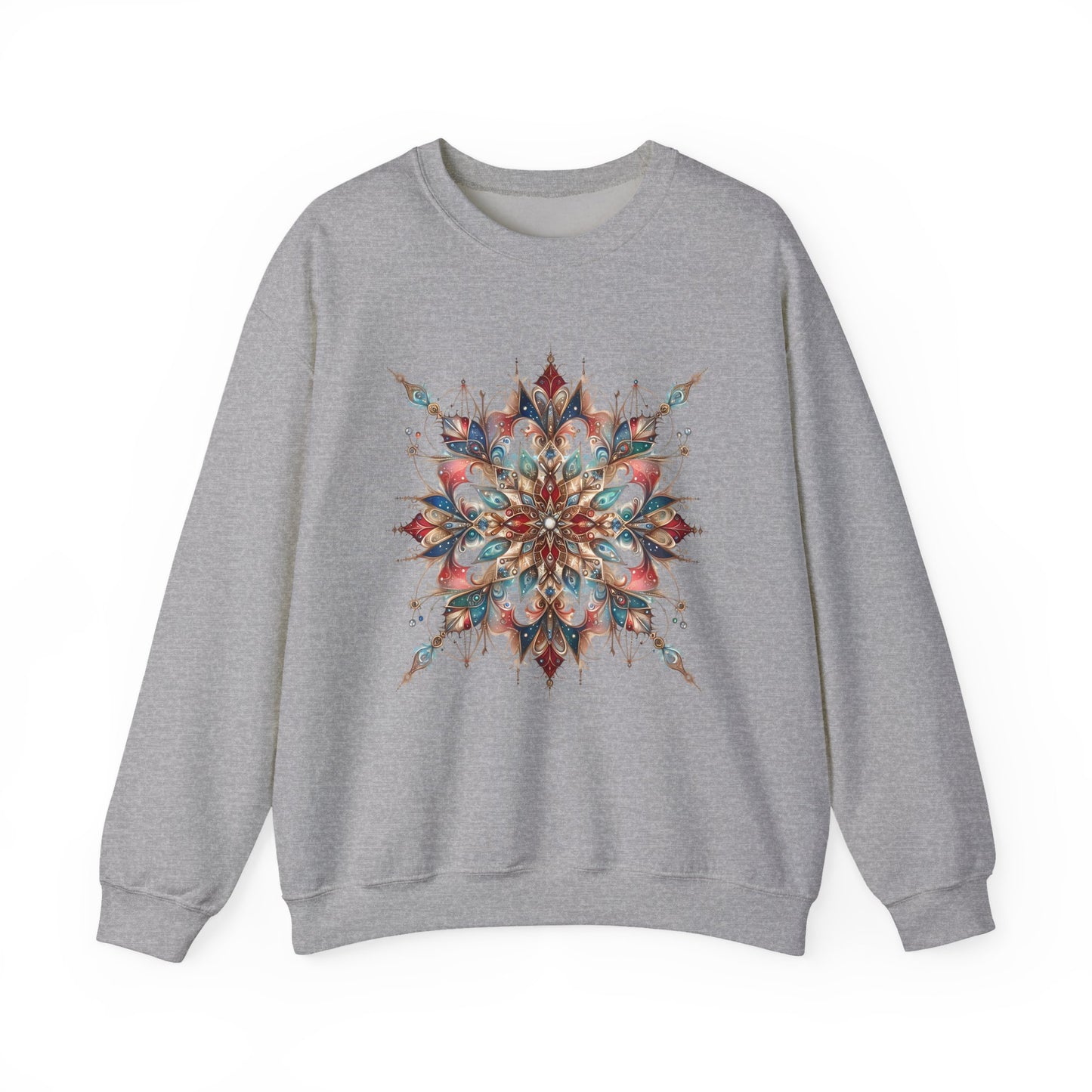 Frosted Radiance Snowflake Sweatshirt | The Anchored Bloom Winter’s Mosaic Collection