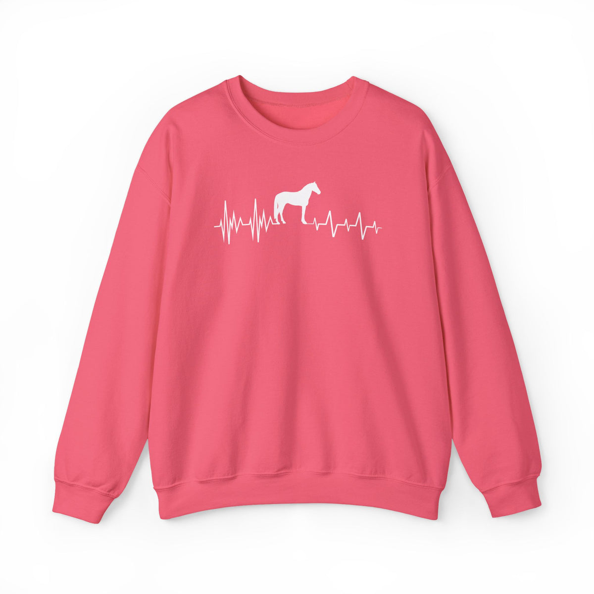 Regulated by Horses Heartbeat Crewneck Sweatshirt – Equine Therapy Inspired Horse Lover Gift