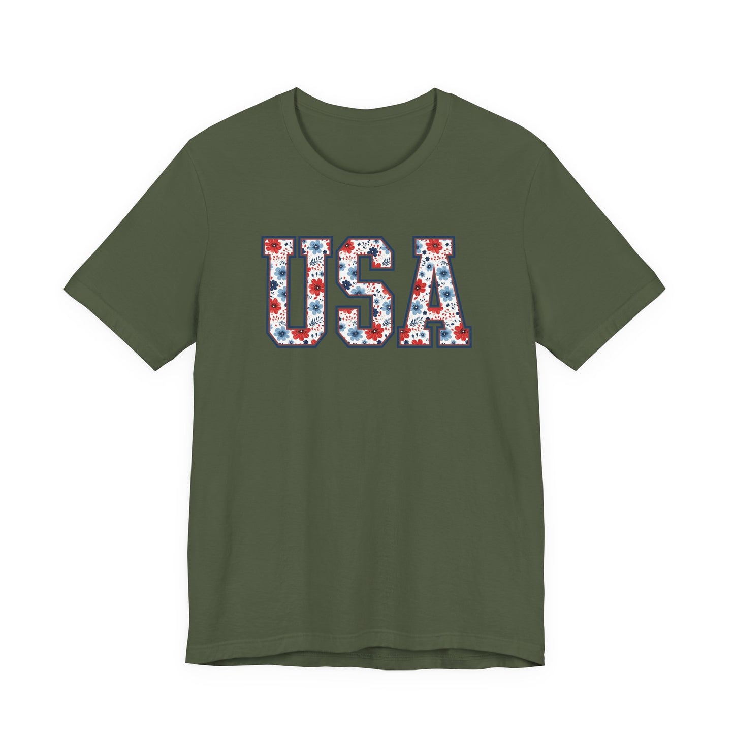 Floral USA Vintage Americana T-Shirt