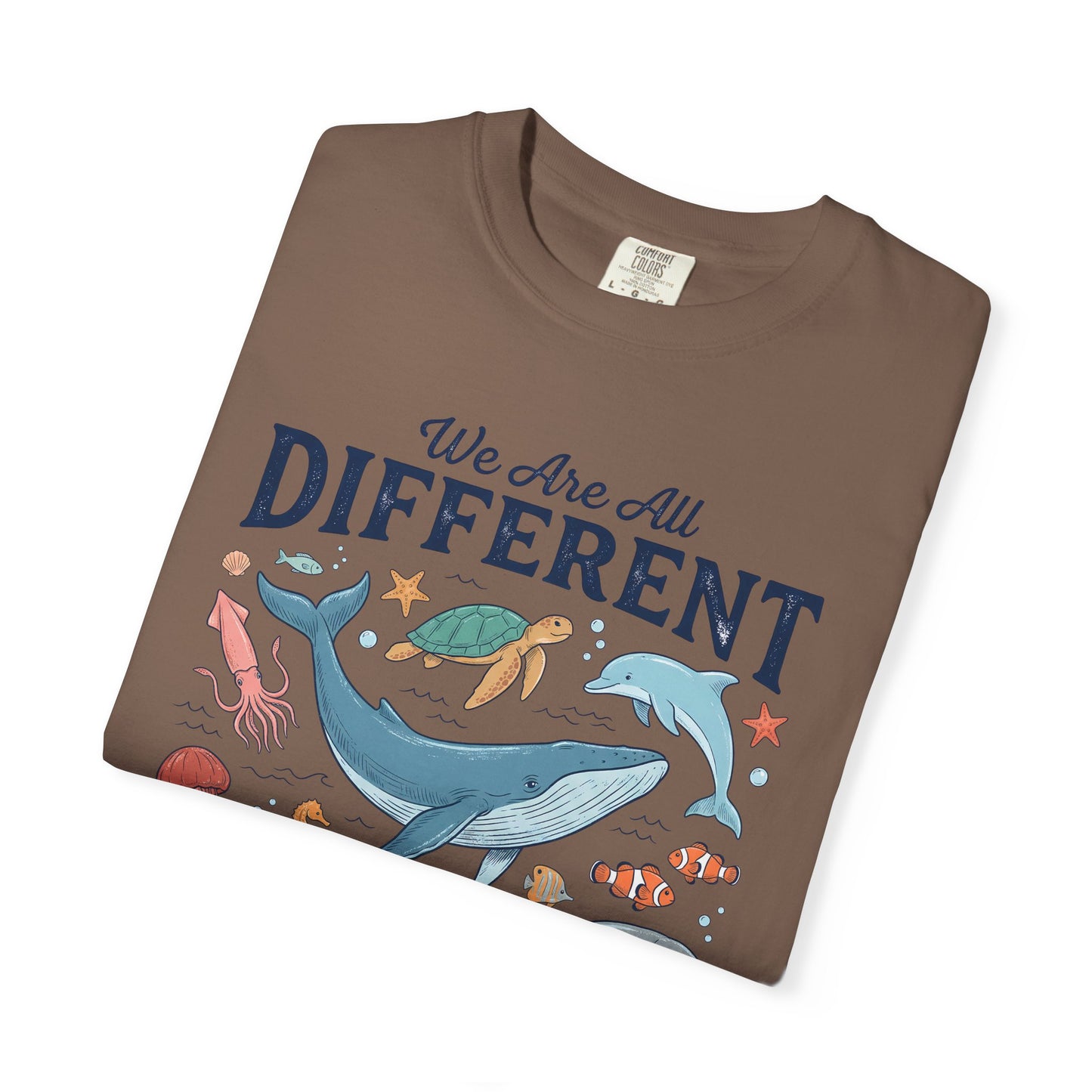 We Are All Different But In This School We All Swim Together Shirt | Comfort Colors Inclusion Shirt