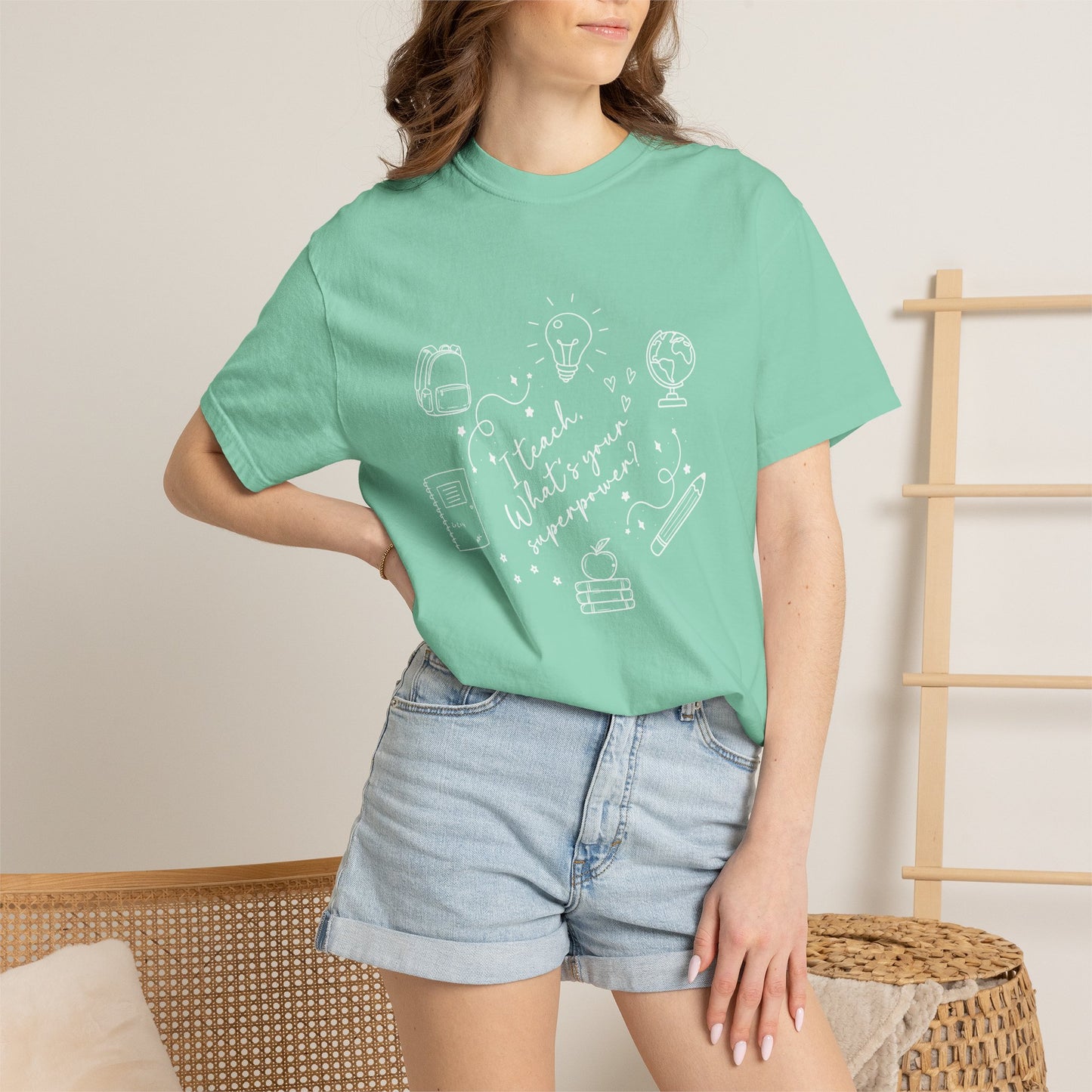 Superpower Teacher Shirt | Comfort Colors Teacher T-Shirt