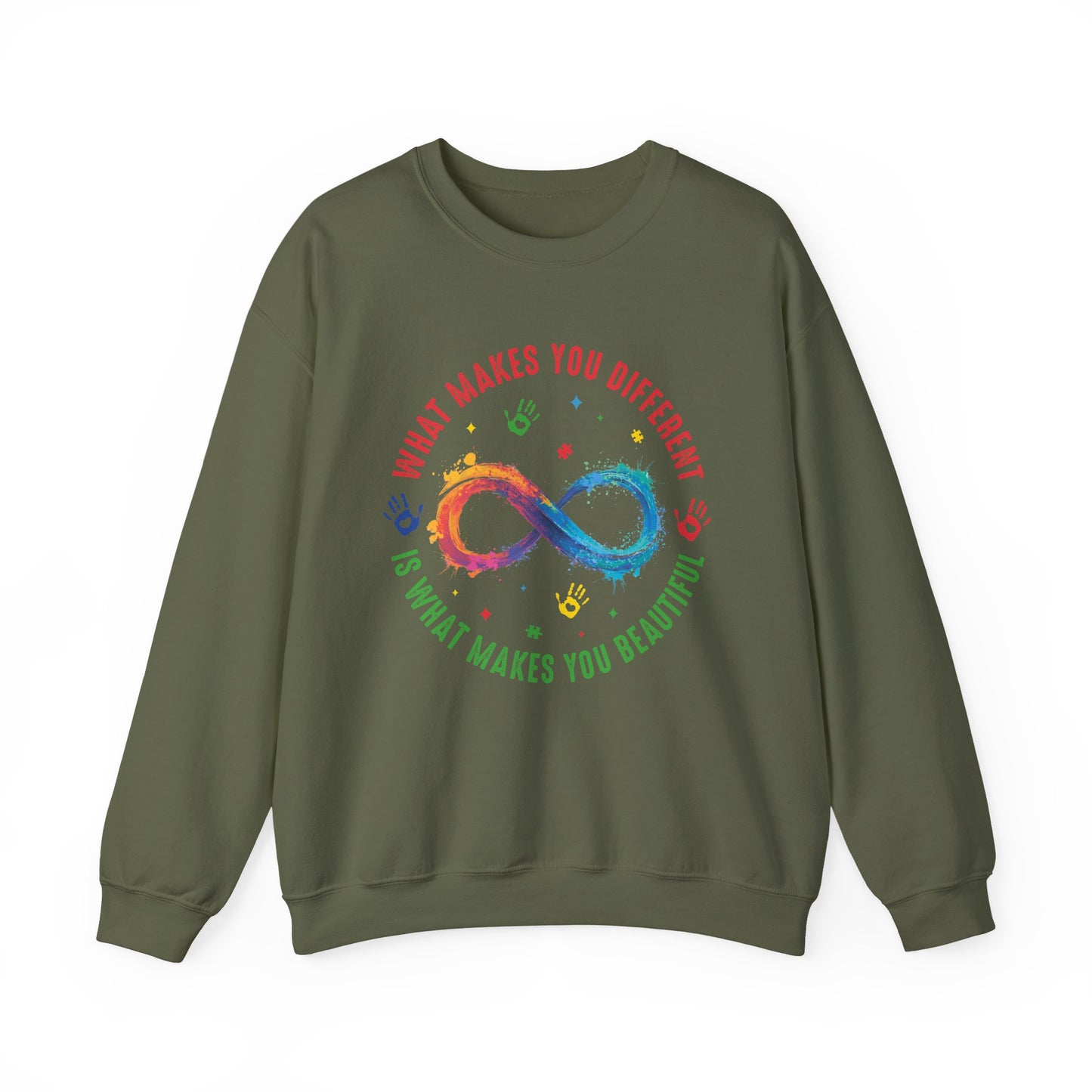 What Makes You Different Makes You Beautiful Sweatshirt | Neurodiversity Acceptance Crewneck