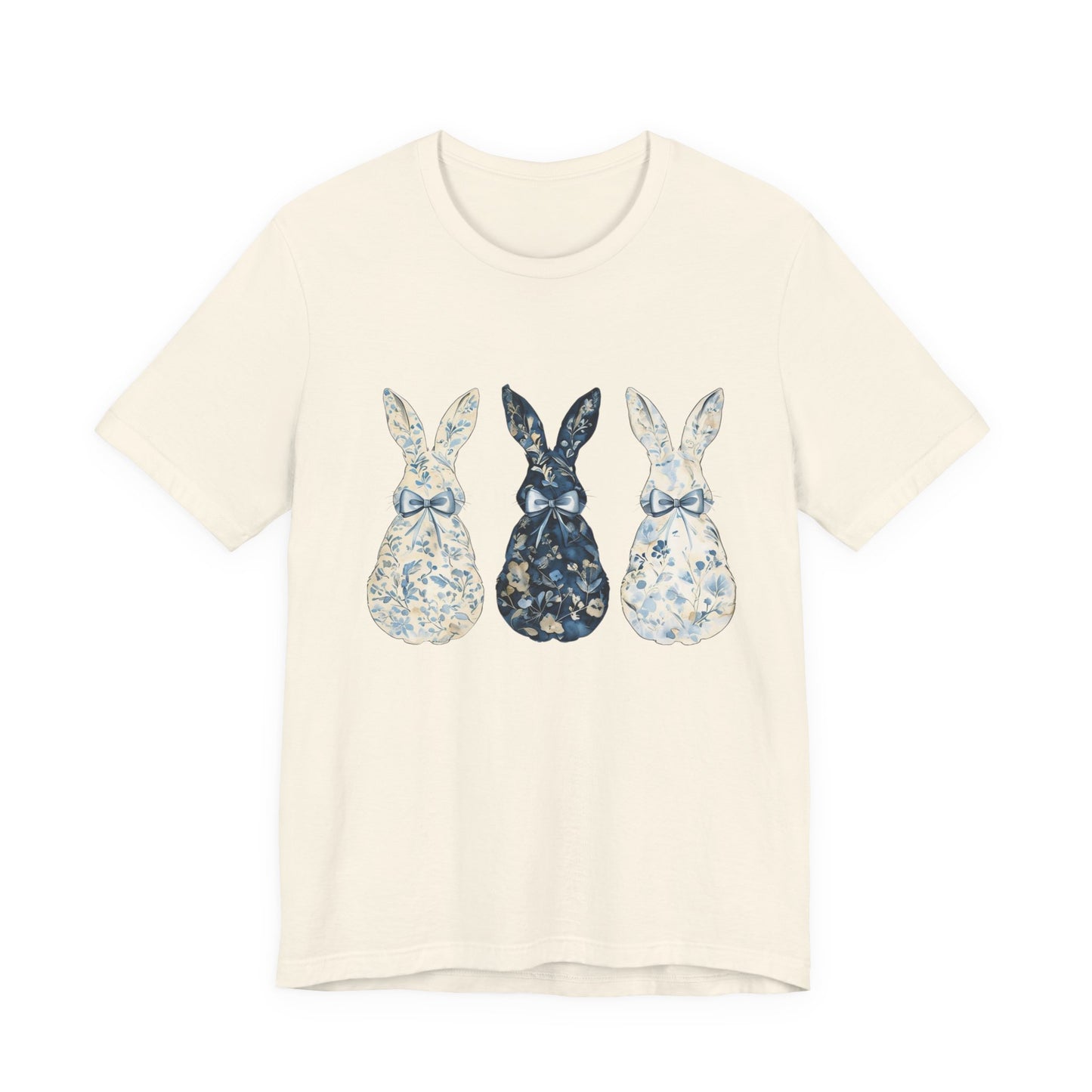 Blue Chinoiserie Bunny Shirt | Vintage Bunny Trio Tee