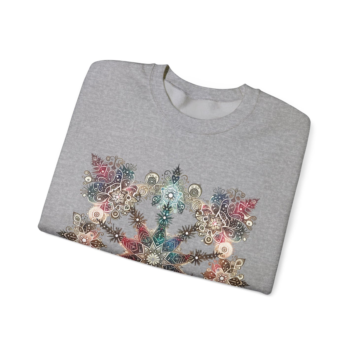 Radiant Frost Snowflake Sweatshirt | The Anchored Bloom Winter’s Mosaic Collection