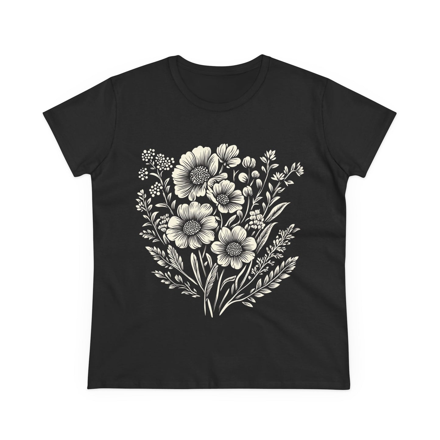 Midnight Wildflower Cotton Tee