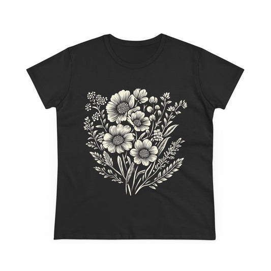 Midnight Wildflower Cotton Tee