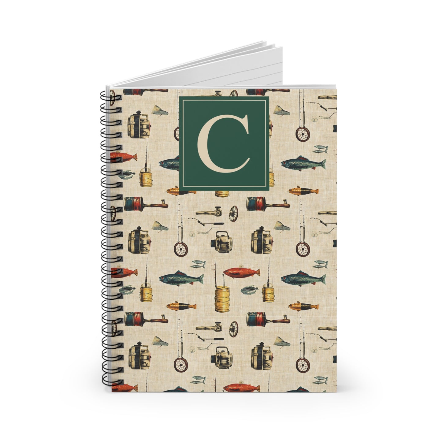 Personalized Classic Fishing Spiral Notebook