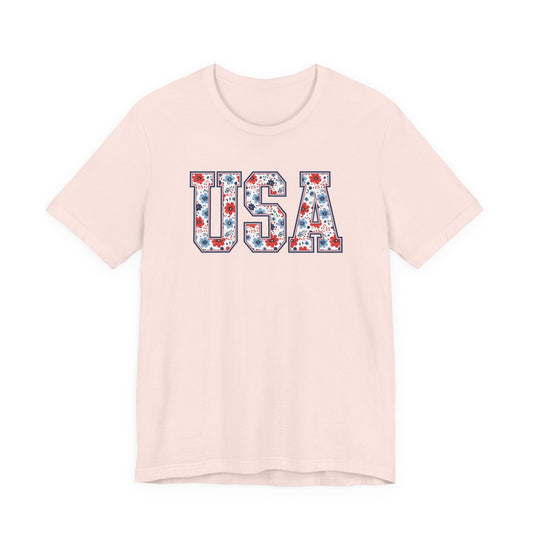 Floral USA Vintage Americana T-Shirt