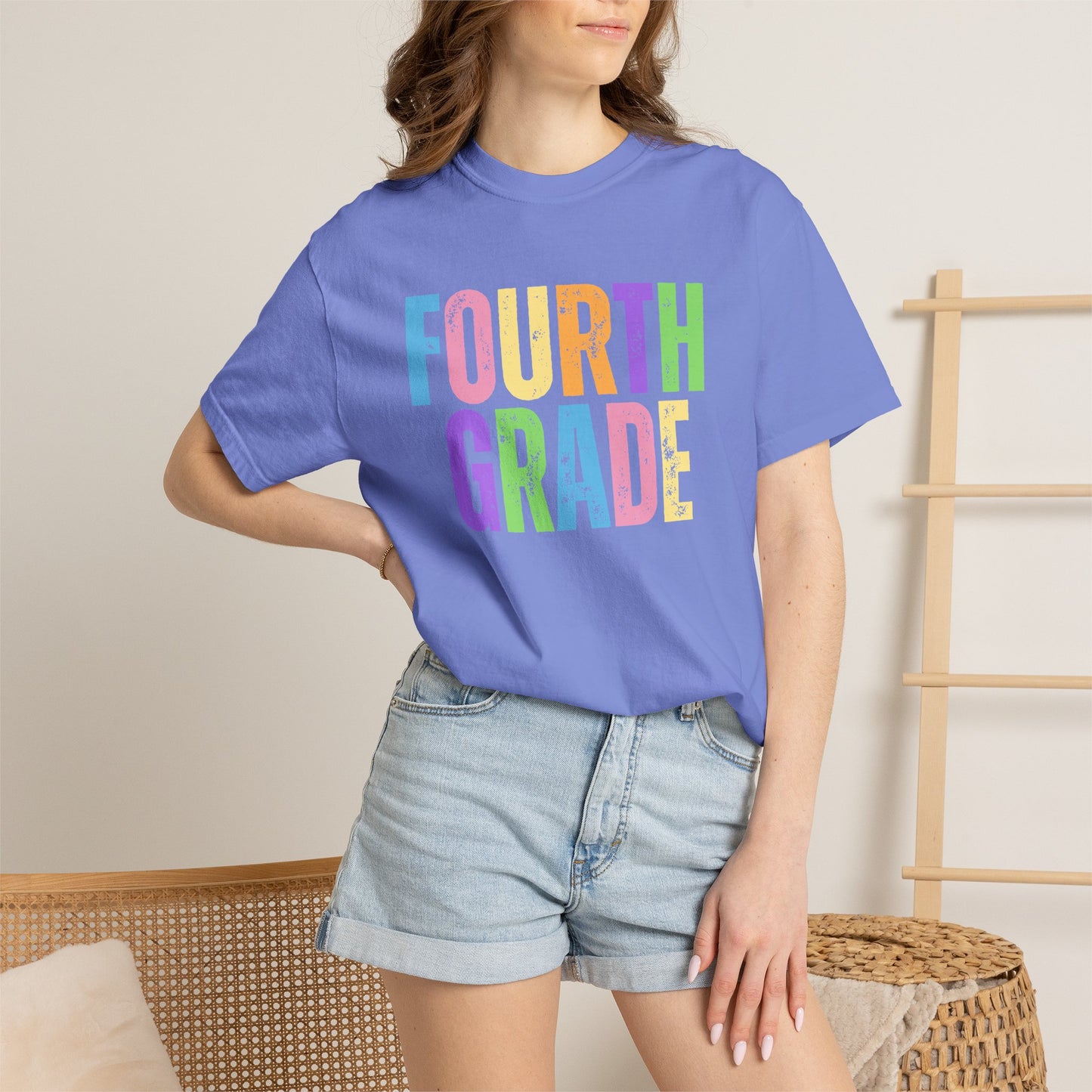 Fourth Grade Comfort Colors® T-Shirt | Grade Level Teacher Shirt