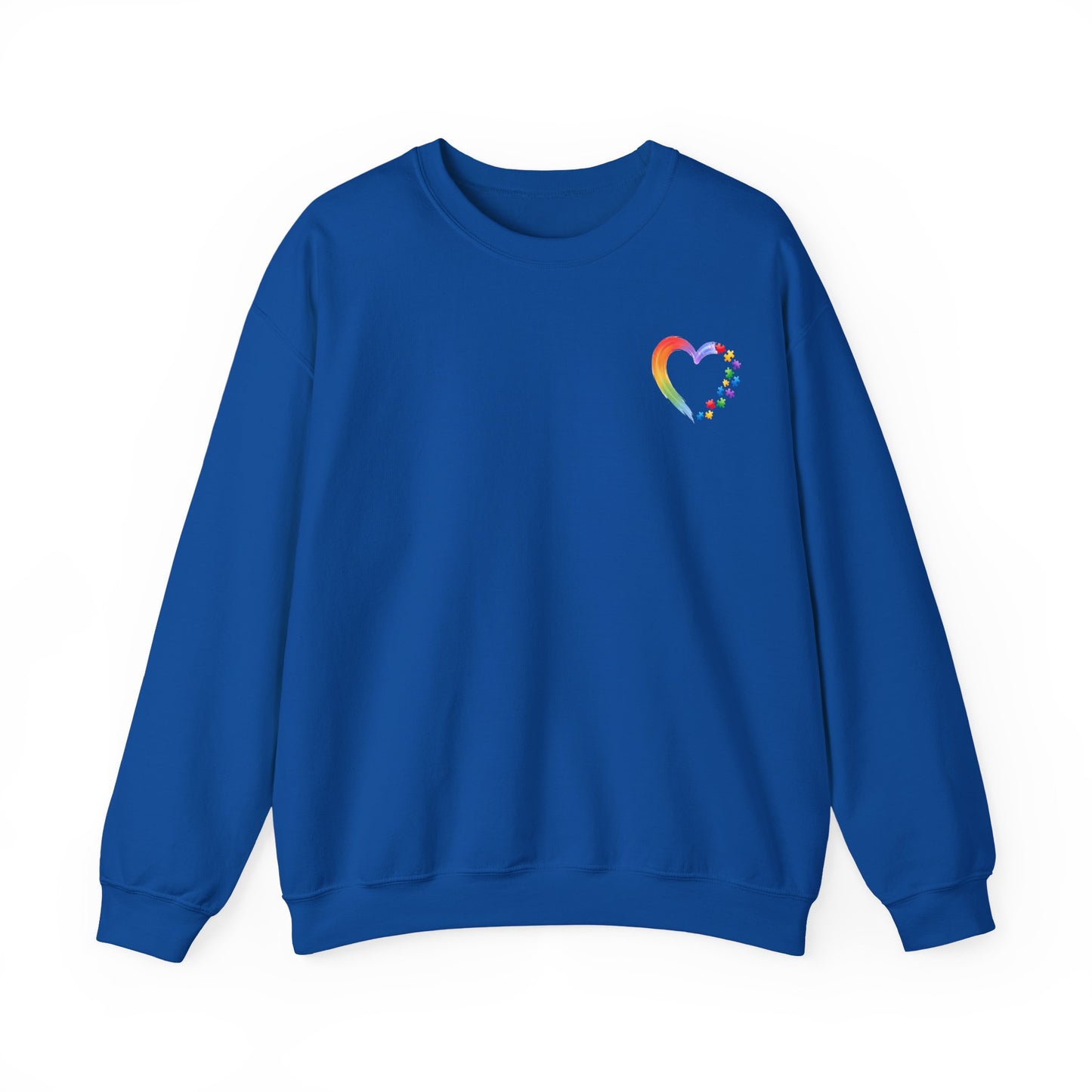 Autism Awareness Heart Sweatshirt | Neurodiversity Support Crewneck