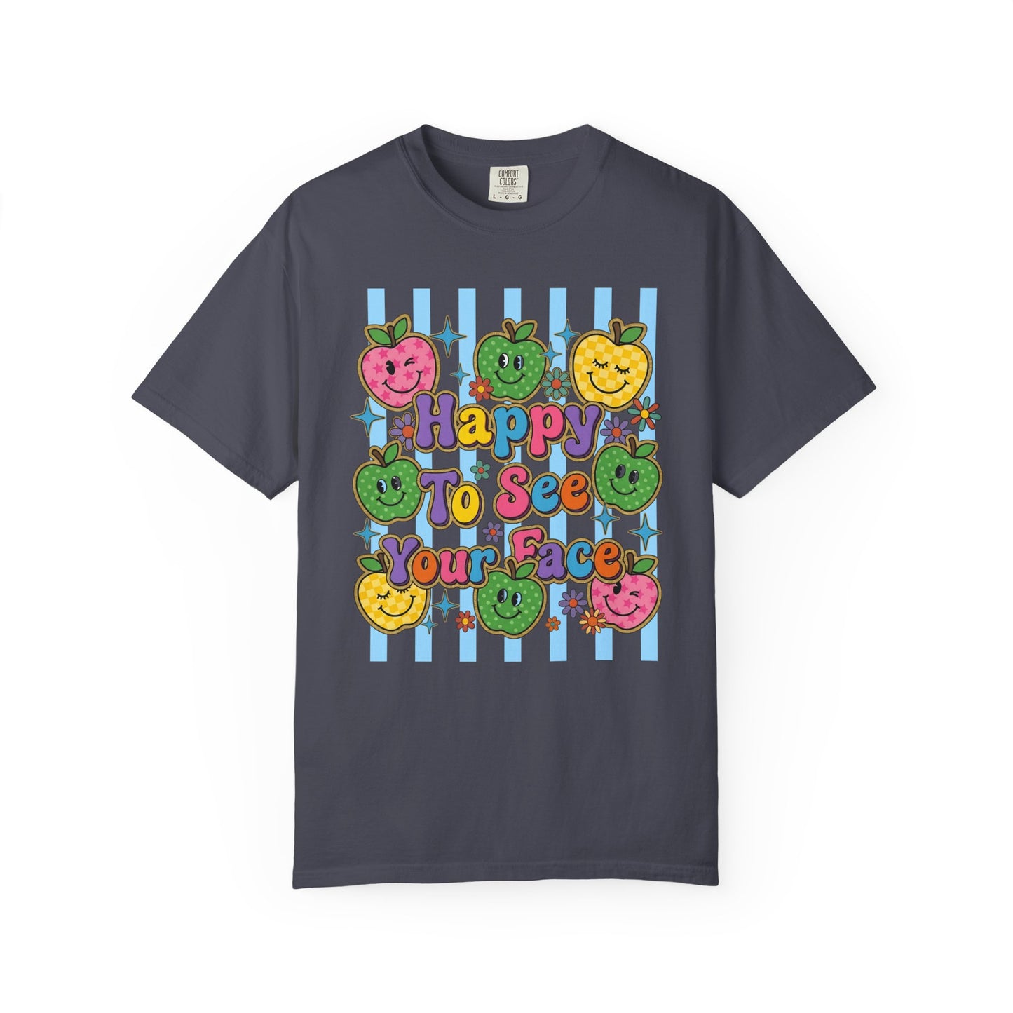 Happy To See Your Face Teacher Shirt |  Retro Comfort Colors Back to School Shirt