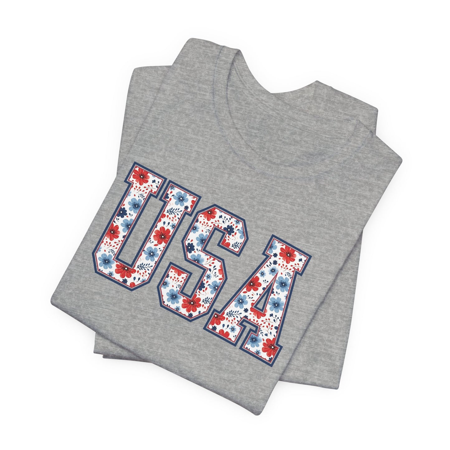 Floral USA Vintage Americana T-Shirt