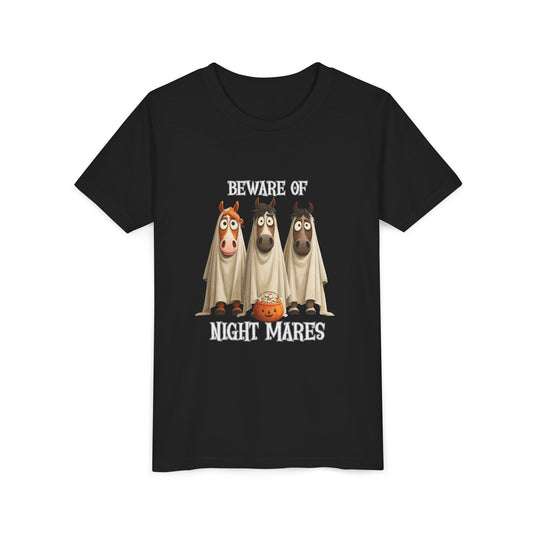 Youth “Beware of Night Mares” Halloween Horse T-Shirt
