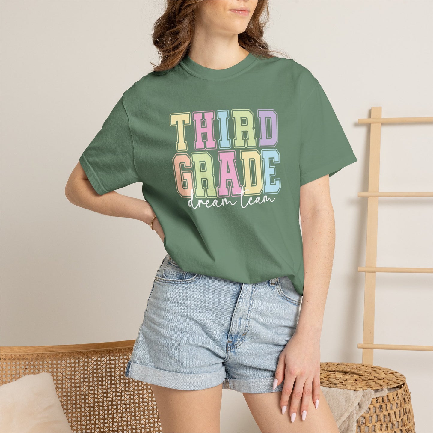 Third Grade Dream Team Comfort Colors® Teacher Shirt | Grade Level Teacher T-Shirt