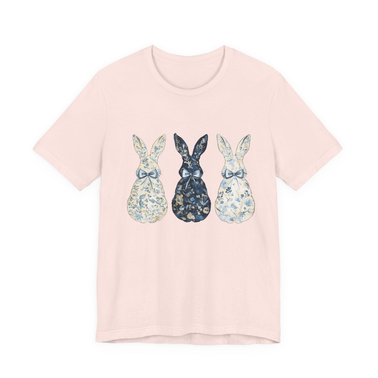 Blue Chinoiserie Bunny Shirt | Vintage Bunny Trio Tee