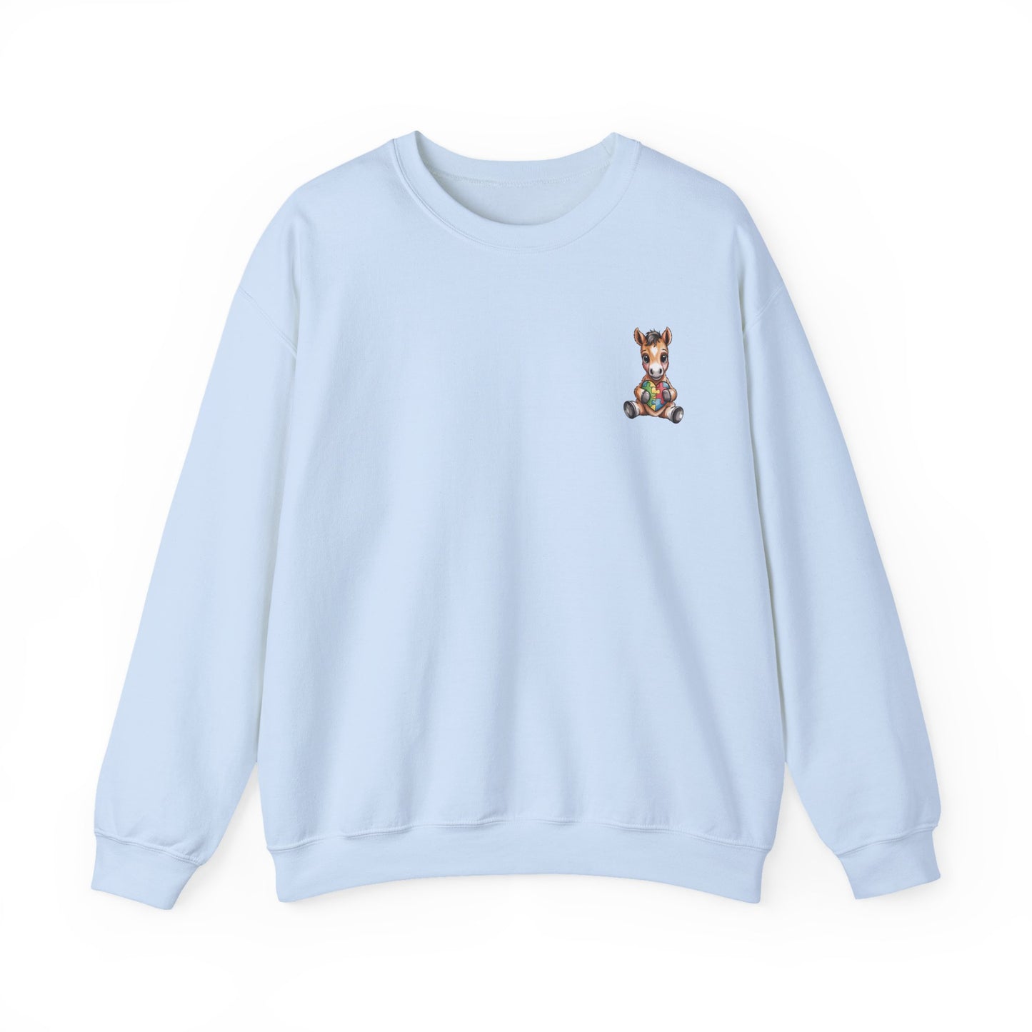 Horse & Heart Autism Awareness Sweatshirt | Neurodiversity Support Crewneck