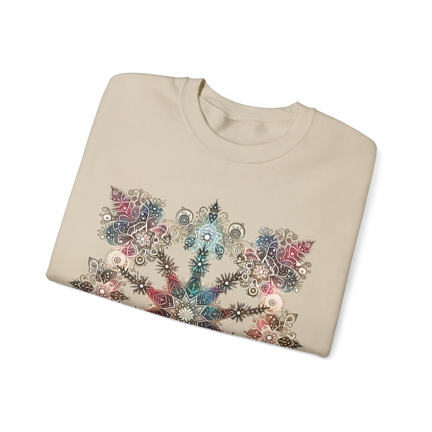 Radiant Frost Snowflake Sweatshirt | The Anchored Bloom Winter’s Mosaic Collection