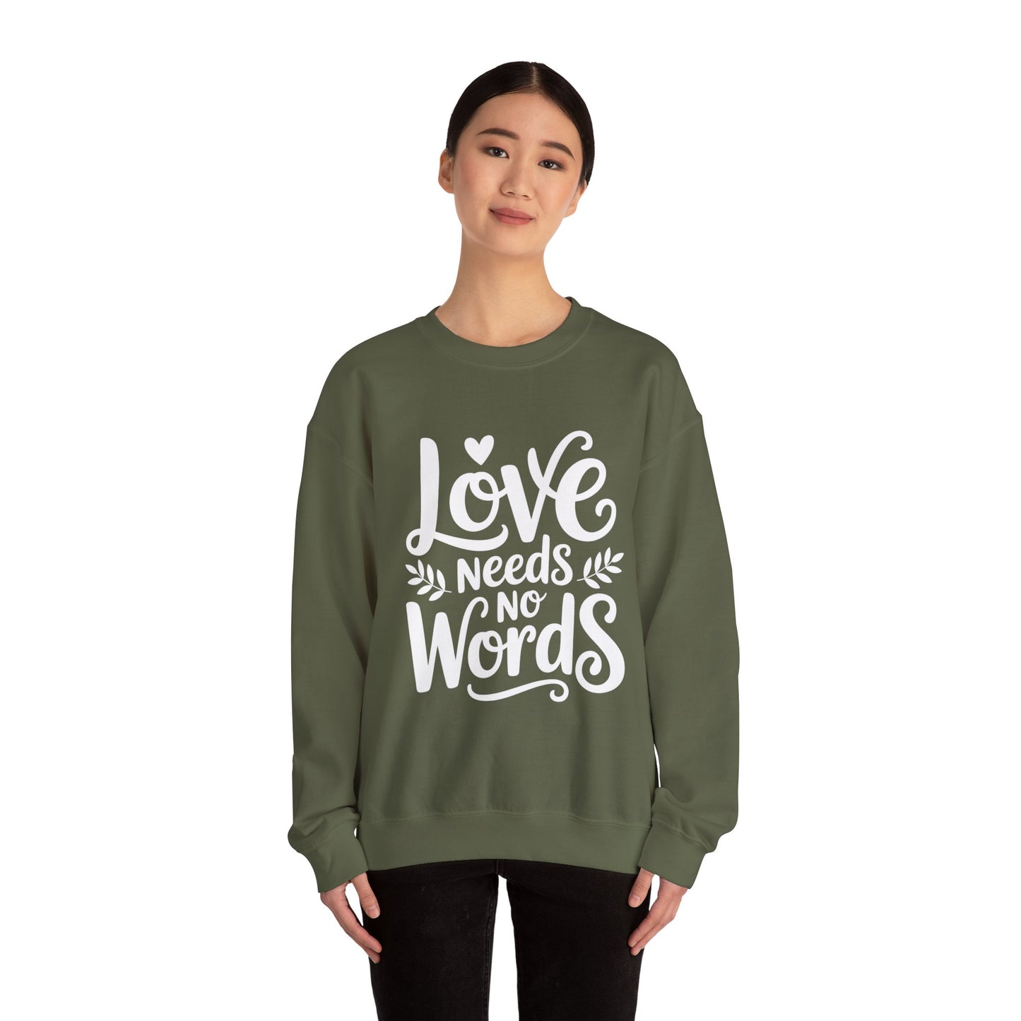 Love Needs No Words Sweatshirt | Autism Awareness & Nonverbal Support Crewneck