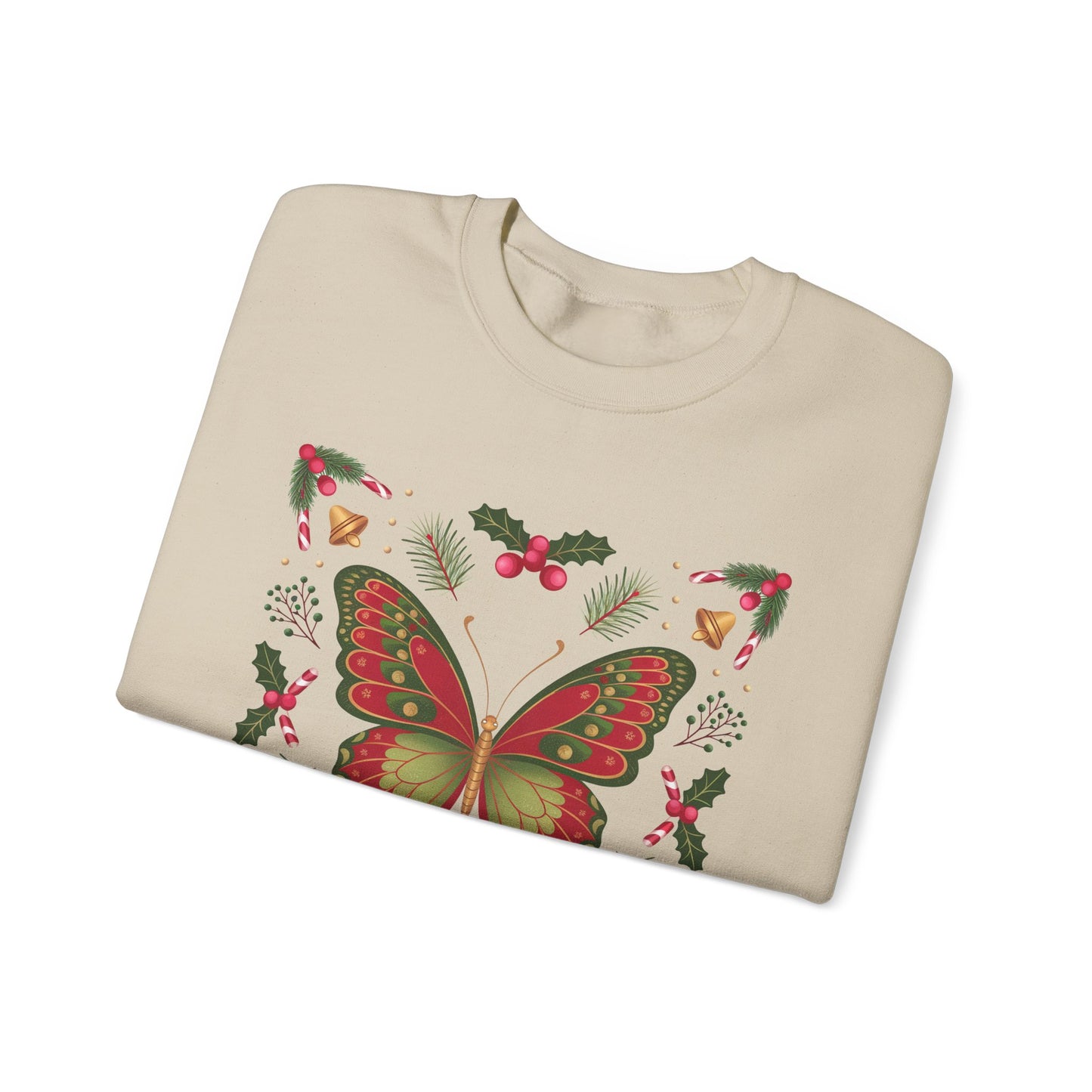 Holiday Butterfly Sweatshirt | Supported to Soar Collection | Cozy Christmas Pullover