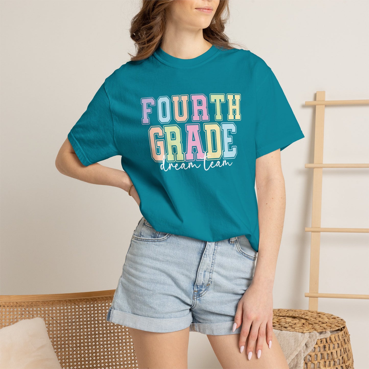 Fourth Grade Dream Team Comfort Colors® Teacher Shirt | Grade Level Teacher T-Shirt