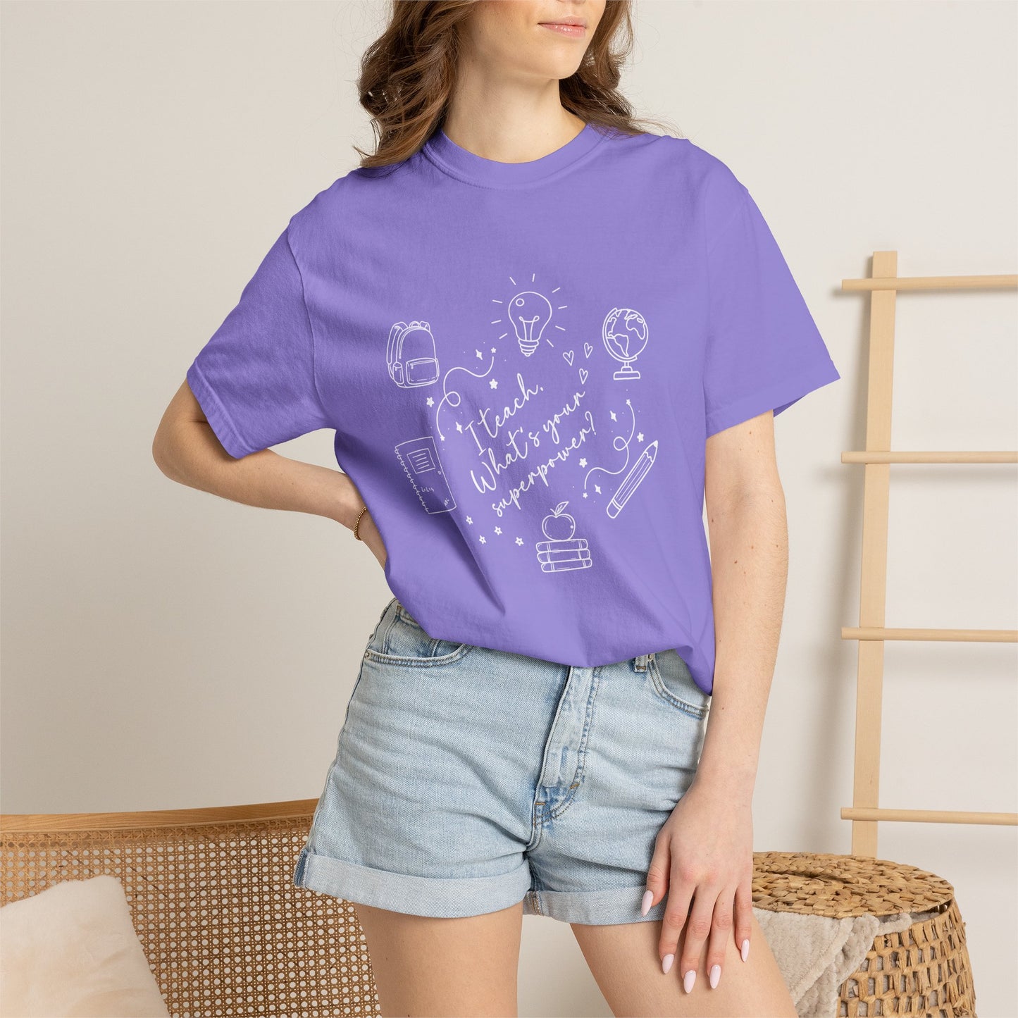 Superpower Teacher Shirt | Comfort Colors Teacher T-Shirt