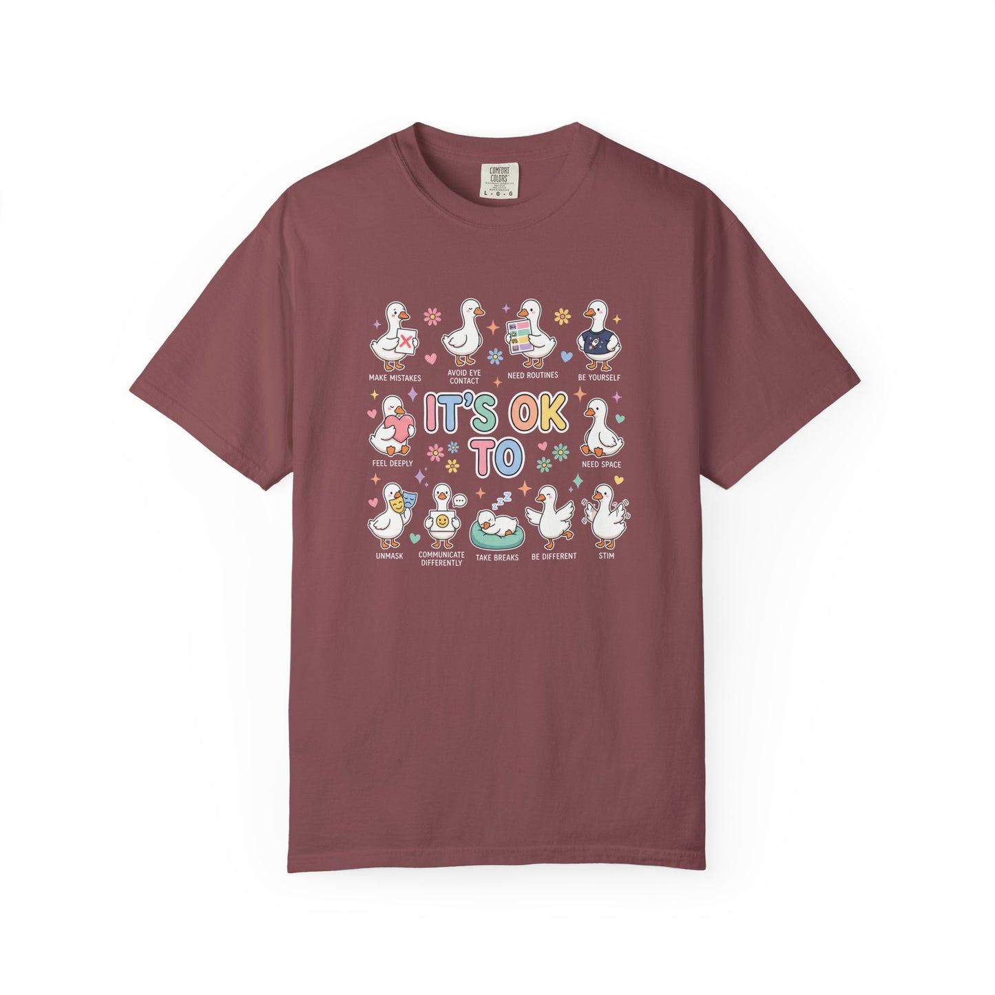 It’s OK To T Shirt | Autism Awareness & Neurodiversity Acceptance Tee | Comfort Colors Inclusive Graphic Shirt