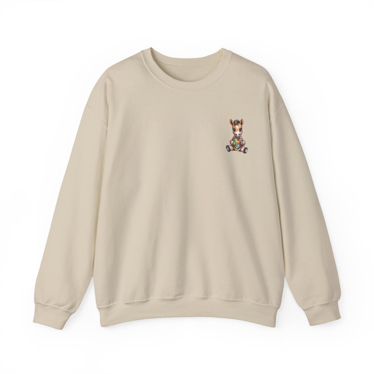 Horse & Heart Autism Awareness Sweatshirt | Neurodiversity Support Crewneck