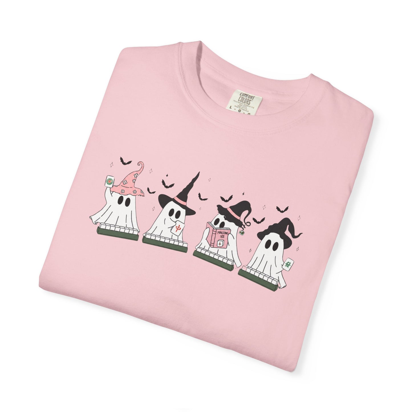 Cute Ghost Mahjong T-Shirt | Mahjong Halloween Tee