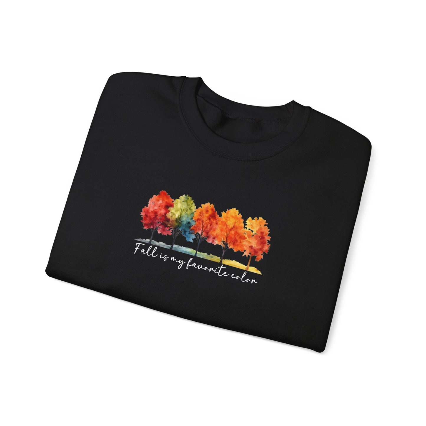 Fall Is My Favorite Color Sweatshirt | Watercolor Trees Crewneck