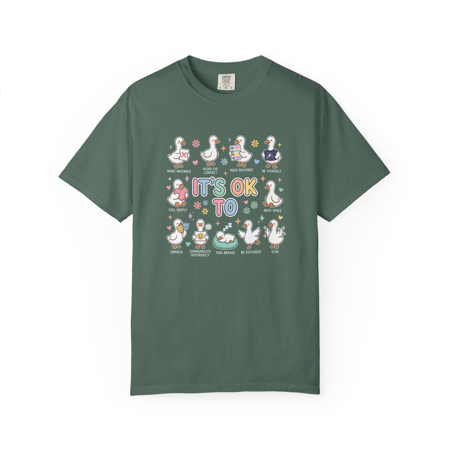 It’s OK To T Shirt | Autism Awareness & Neurodiversity Acceptance Tee | Comfort Colors Inclusive Graphic Shirt