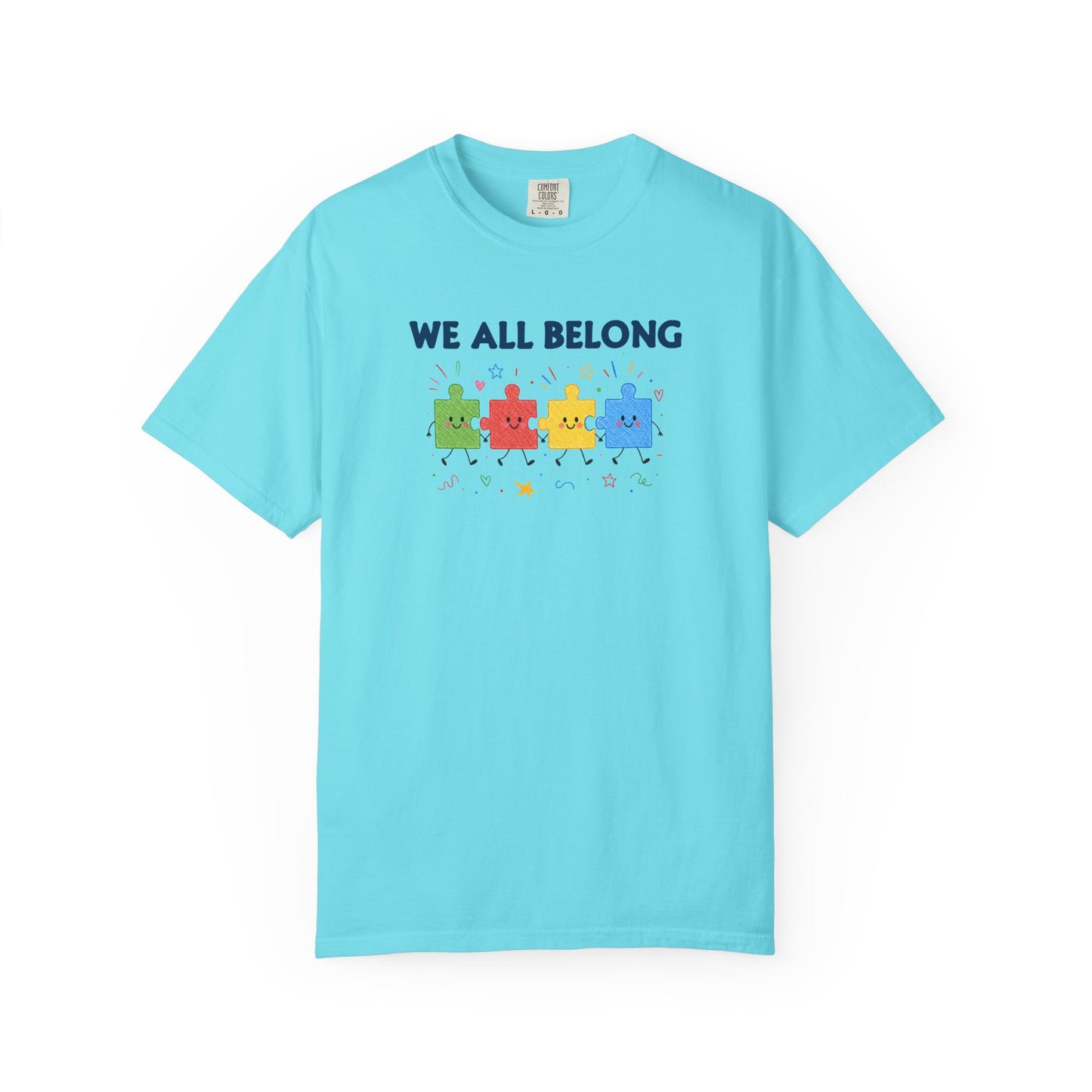 We All Belong Puzzle Piece Teacher Shirt | Neurodiversity & Inclusion T-Shirt