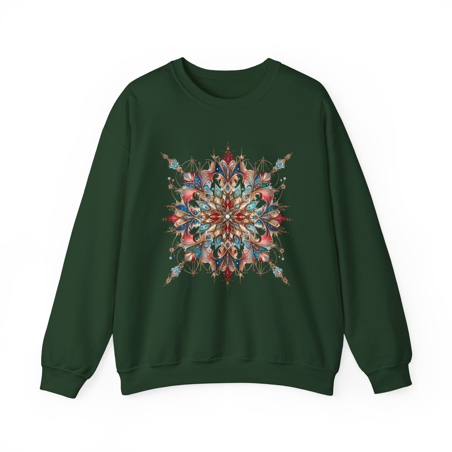 Frosted Radiance Snowflake Sweatshirt | The Anchored Bloom Winter’s Mosaic Collection