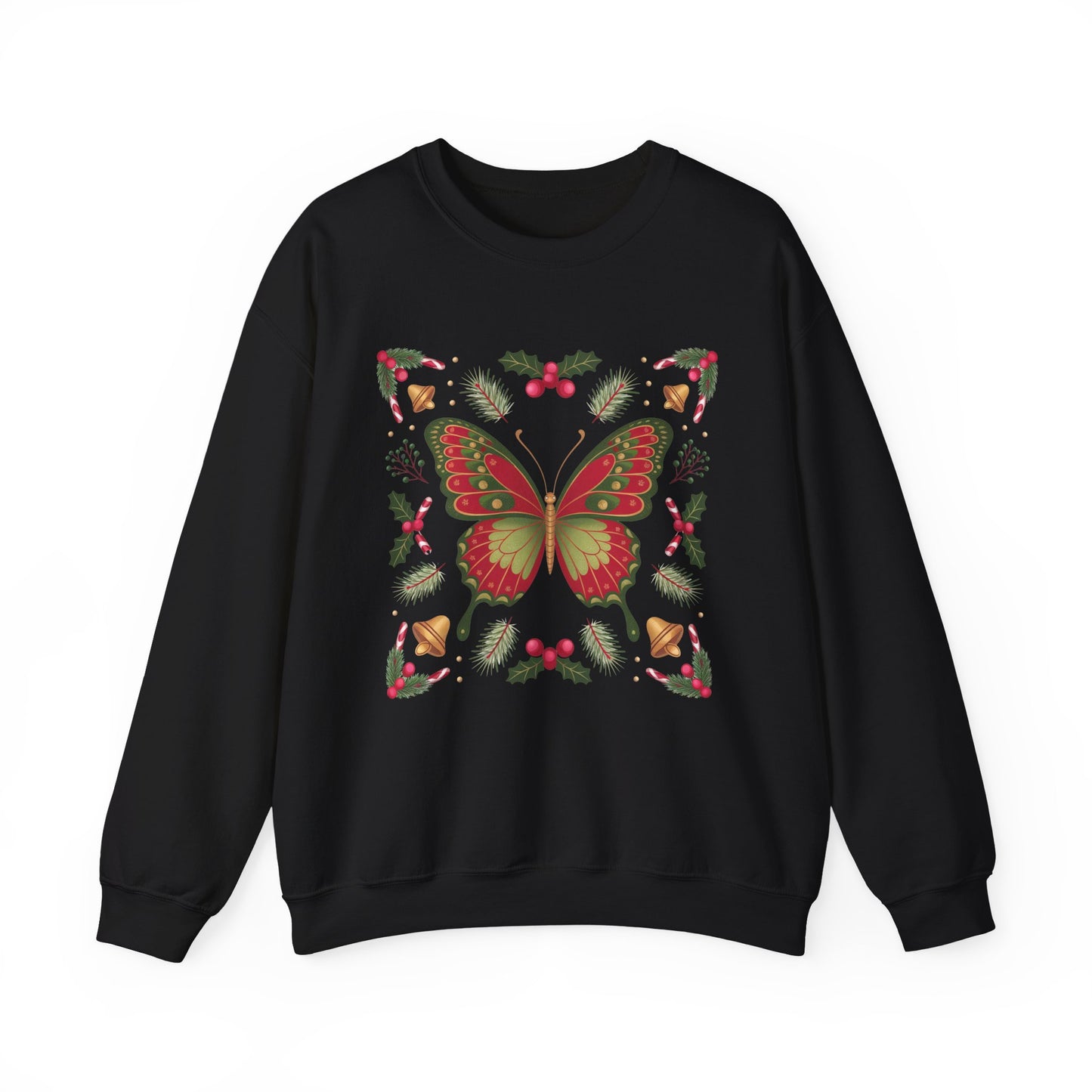 Holiday Butterfly Sweatshirt | Supported to Soar Collection | Cozy Christmas Pullover