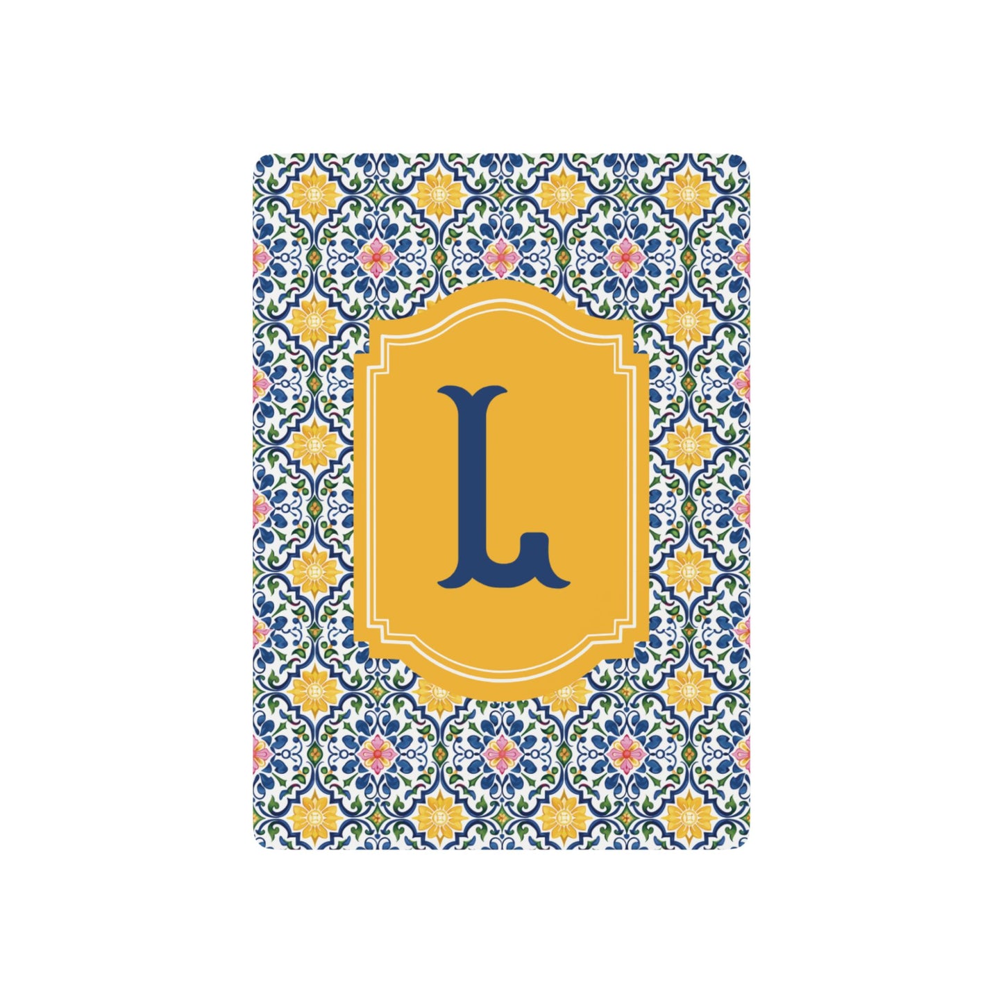 Personalized Tile Pattern Monogram Playing Cards