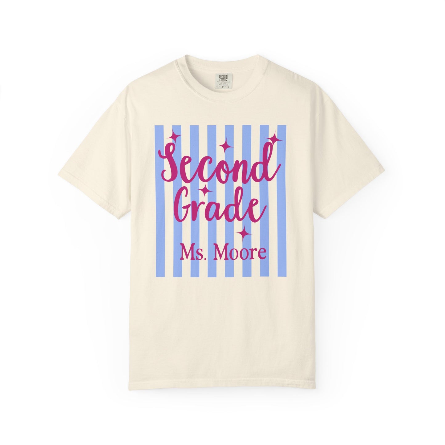 Personalized Second Grade Teacher Shirt | Custom Matching Second Grade Teacher Comfort Colors T-Shirt
