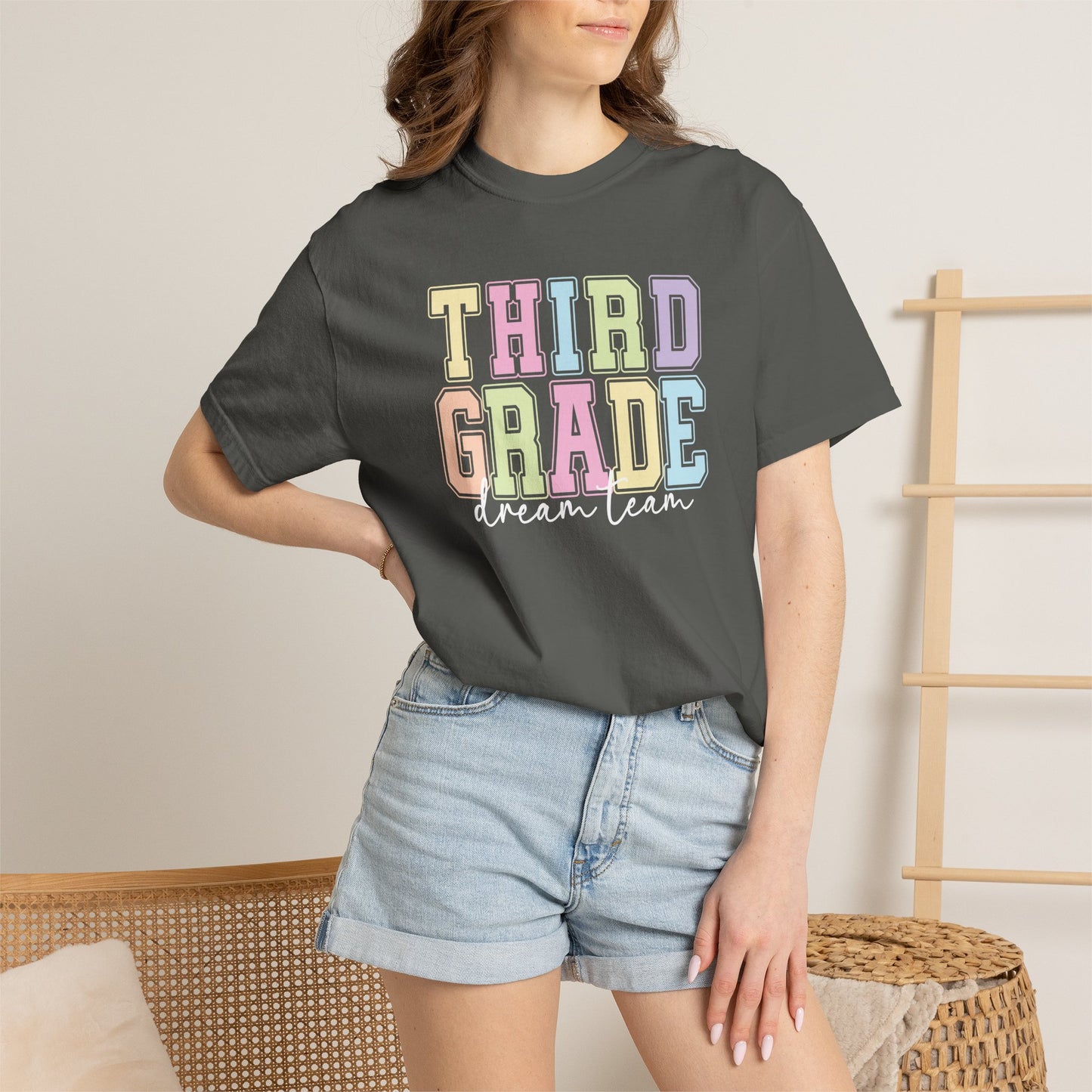 Third Grade Dream Team Comfort Colors® Teacher Shirt | Grade Level Teacher T-Shirt