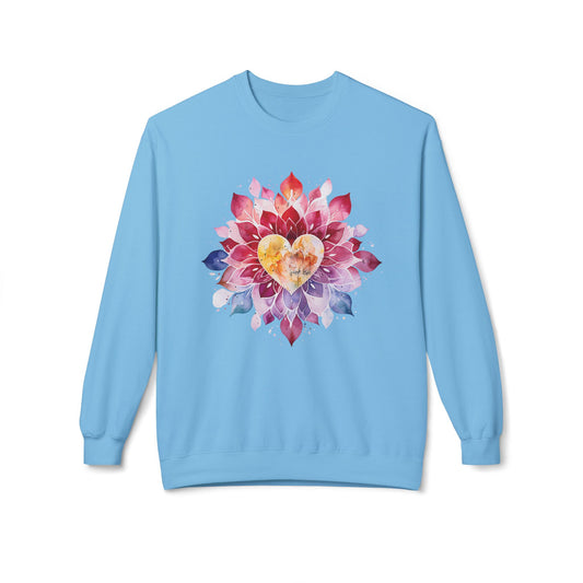 Heart of Harmony Watercolor Mandala Sweatshirt