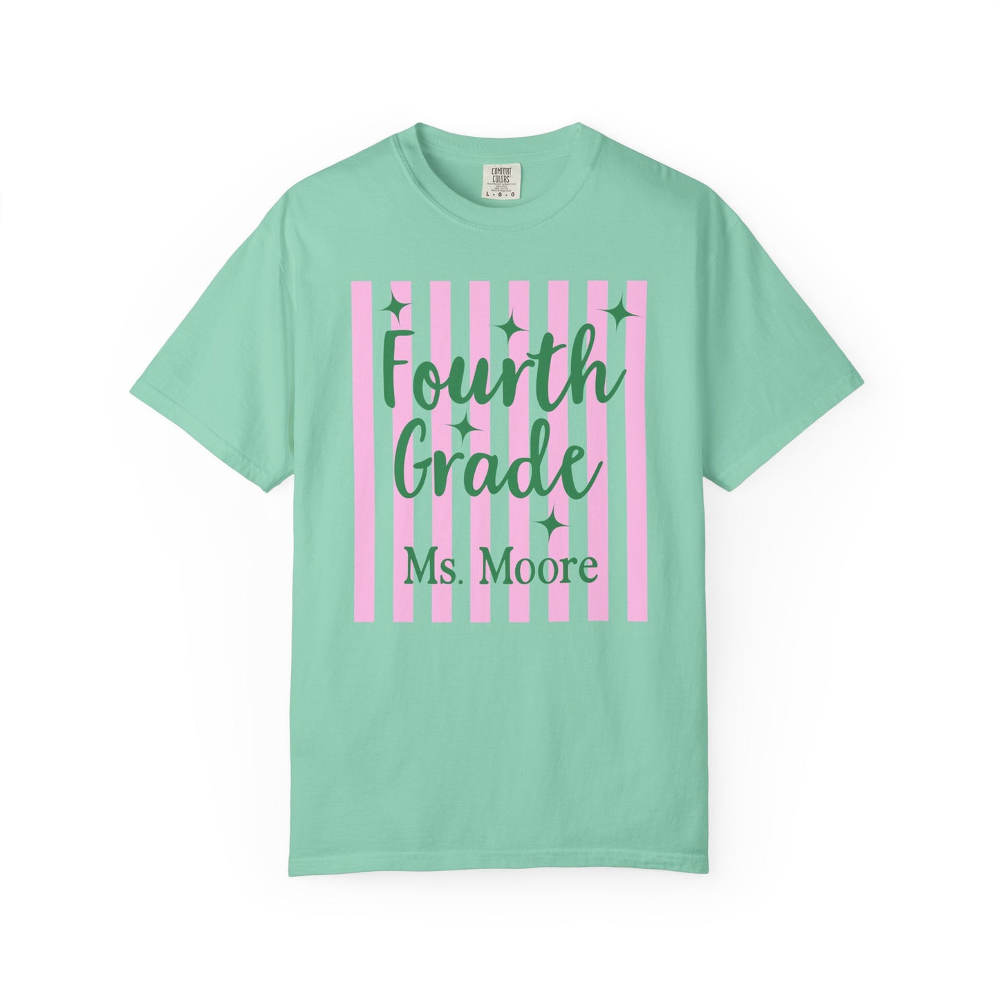 Personalized Fourth Grade Teacher Shirt | Custom Matching Fourth Grade Teacher Comfort Colors T-Shirt