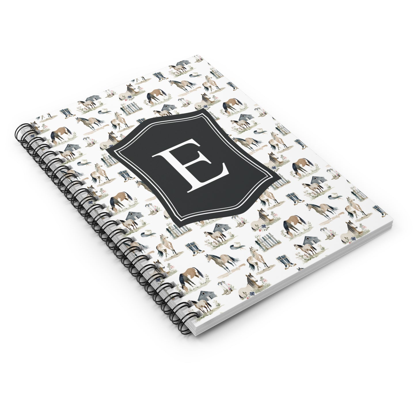Personalized Equestrian Spiral Notebook
